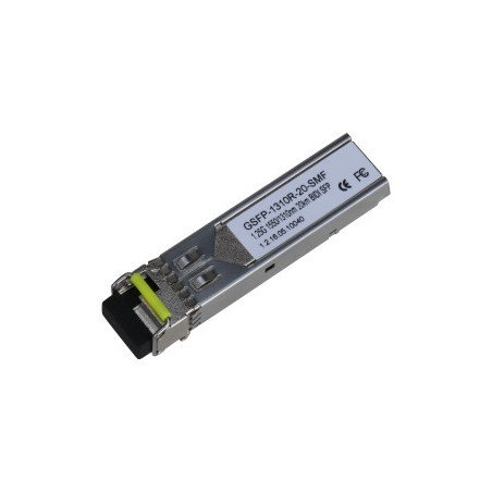 Módulo fibra óptica SFP monomodo, trasmisión bidireccional, conector LC, hasta 20km/tx 1550nm, rx 1310nm