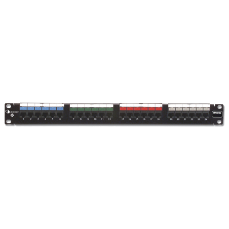 Patch Panel UTP HD6 Categoría 6, de 24 puertos, Plano, 1UR