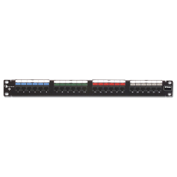 Patch Panel UTP HD6 Categoría 6, de 24 puertos, Plano, 1UR