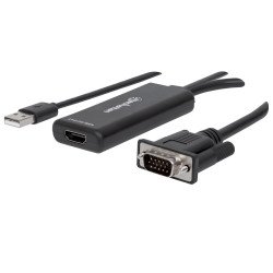 Convertidor Manhattan de VGA y USB a HDMI