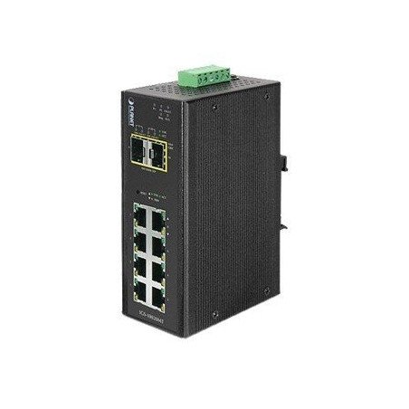 Switch industrial administrable de 8 puertos 1GB + 2 puertos SFP 1GB -40~75°C