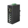 Switch industrial administrable de 8 puertos 1GB + 2 puertos SFP 1GB -40~75°C