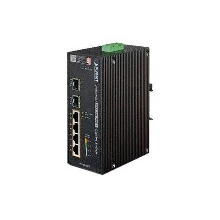 Switch industrial de 4 puertos HIGHPOE 1000T + 2 puertos SFP 1000X