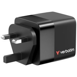 Cargador Verbatim GaN Charger 65W, Interior, Corriente alterna, 20 V, 0.8 m, Negro