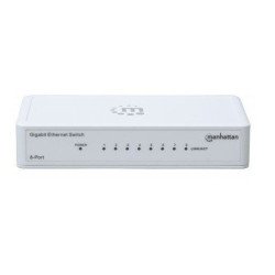 Switch Manhattan GB 8 puertos, desktop, blanco