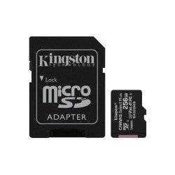 Memoria Micro SD Kingston Technology SDCS2 256GB - 256 GB, 100 MB s, 85 MB s, Negro, Clase 10