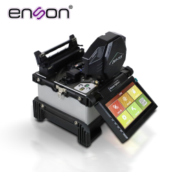 Fusionadora de fibra óptica Enson ens-fs98 para fibra mono modo y multimodo empalme en 8 segundos pantalla LCD a color 4.3 pulga