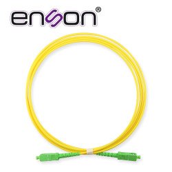 Jumper de fibra óptica Enson ens-jumpscs forro PVC color amarillo flamabilidad lszh riser tipo de fibra monomodo os2 g652d 9/125