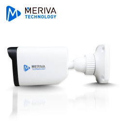 Camara HD bullet Meriva technology mdl-2202a, 2 mp, AHD/tvi/cvi, 2.8 mm, iluminación dual (20, 30m ir, 10m luz cálida), ip67, me