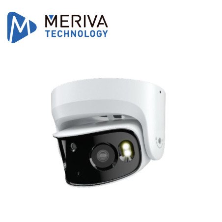 Camara IP panorámica 180 grados Meriva technology mpc-204, 8 mp, h.265s, 2 lentes 3.5mm, 20m ir, ip67, ik10, metálica, 12 VCD, P