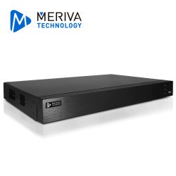 DVR HD 24ch 5mp pentahibrido Meriva technology mxvr-6216a, 16ch BNC + 8ch IP, h.265+, salida 1 HDMI + 1 VGA + 1 BNC, audio RCA 8
