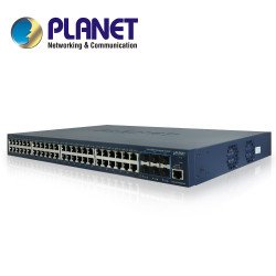 Switch Planet stacking sgs-6310-48t6x administrable l2 + l3 ruteo estático, 48 puertos RJ45 velocidad de transmisión 10/100/1000