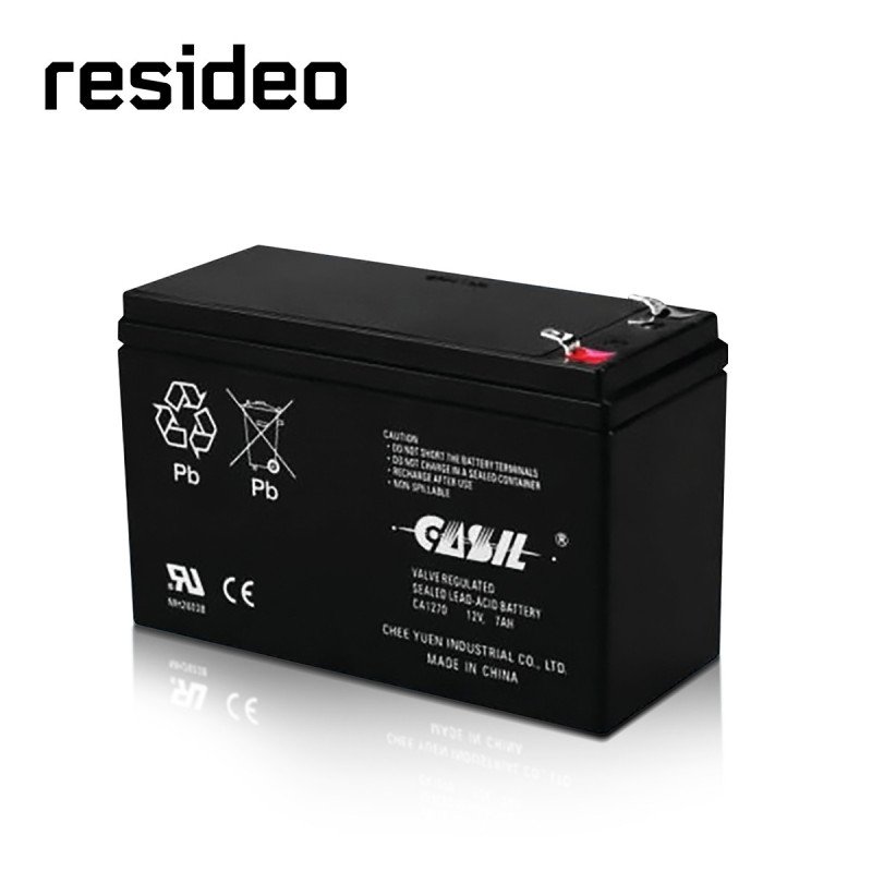 Batería Resideo 712bnp. 12v 7a. Acido de plomo sellado. Para fuentes de poder y sistemas de respaldo.