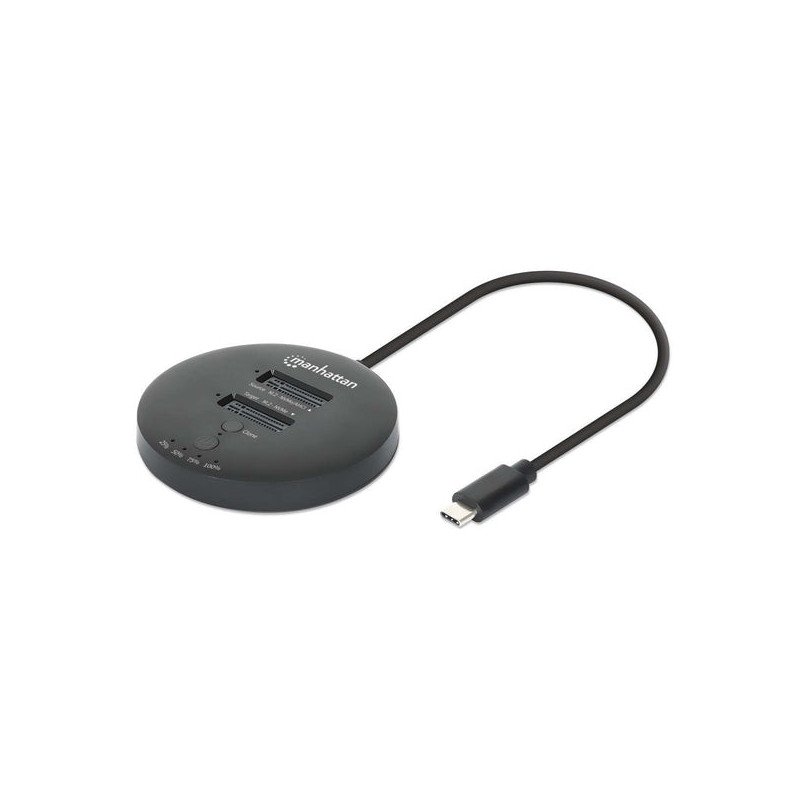 Gabinete QuickDock Manhattan USB-C 2ptos SSD M.2 NVMe