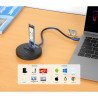 Gabinete QuickDock Manhattan USB-C 2ptos SSD M.2 NVMe