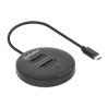 Gabinete QuickDock Manhattan USB-C 2ptos SSD M.2 NVMe