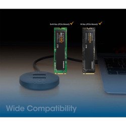 Gabinete QuickDock Manhattan USB-C 2ptos SSD M.2 NVMe