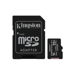 Memoria Kingston micro SD Canvas select plus 64Gb UHS-I clase 10, con adaptador