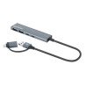HUB Manhattan USB-A C V3.2 2 Puertos A 2 Puertos C 5 Gbps