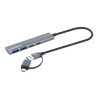 HUB Manhattan USB-A C V3.2 2 Puertos A 2 Puertos C 5 Gbps