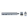 HUB Manhattan USB-A C V3.2 2 Puertos A 2 Puertos C 5 Gbps