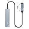 HUB Manhattan USB-A/C V3.2 2 Puertos A 2 Puertos C 5 Gbps