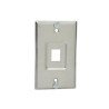 Placa de pared telefónica, salida para 1 puerto - Acero inoxidable