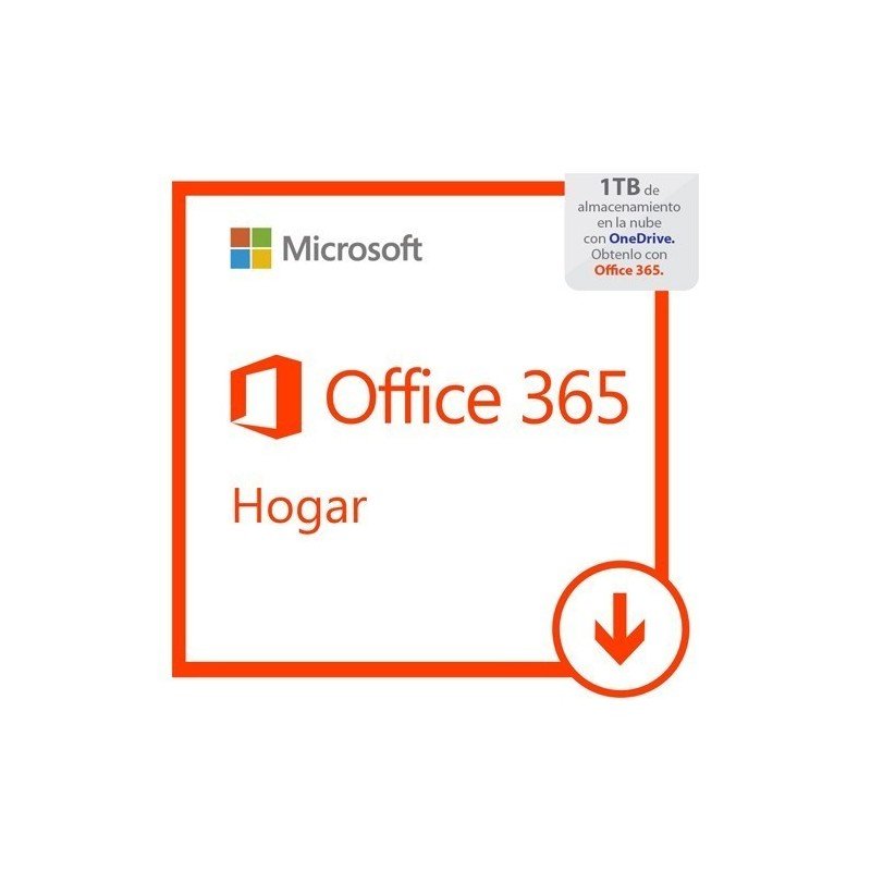 Office 365 home Premium 32, 64 bits anual 5 usuarios todos los idiomas PC, Mac (uso no comercial - entrega electrónica), ESD.