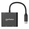 Convertidor USB-C Manhattan a HDMI 2 puertos 4K - MST