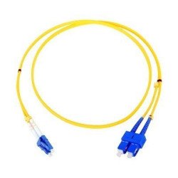 Jumper de Fibra óptica Monomodo LC/SC Duplex de 1 metro