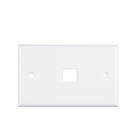 Placa de pared de 1 puerto - blanco