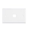 Placa de pared de 1 puerto - blanco