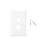 Placa de pared de 2 puertos - blanco