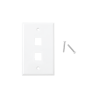 Placa de pared de 2 puertos - blanco