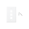 Placa de pared de 3 puertos - blanco
