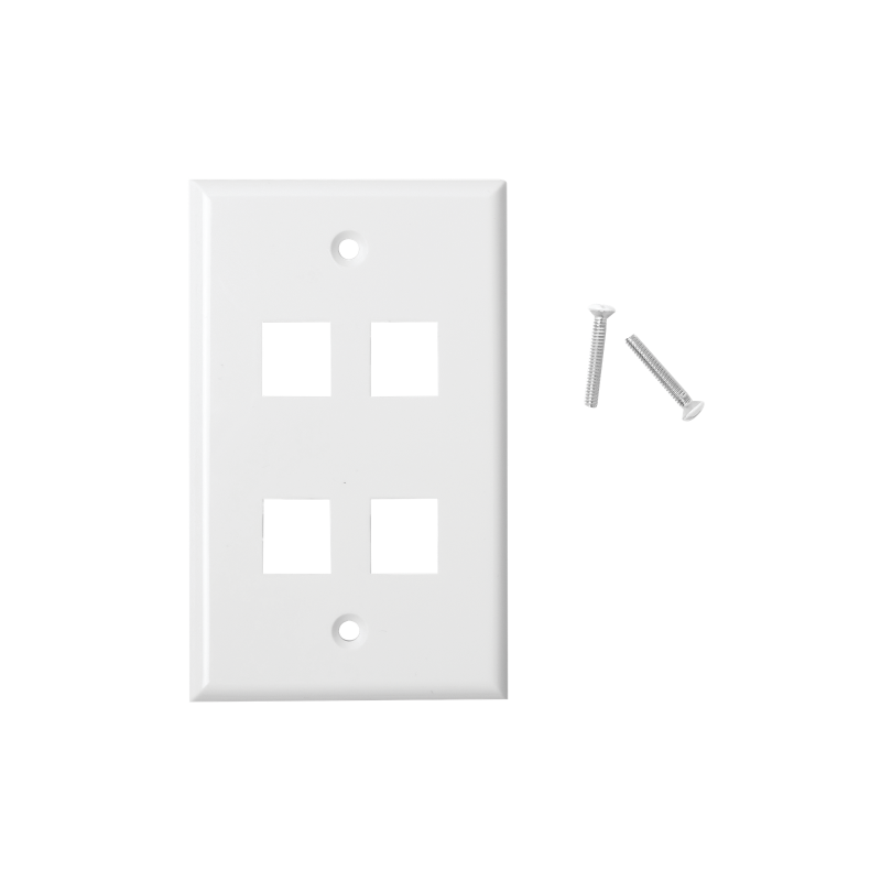 Placa de pared de 4 puertos - blanco