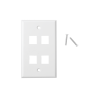 Placa de pared de 4 puertos - blanco