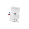 Placa de pared de 1 puerto con espacio para etiqueta - blanco