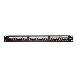 Panel de parcheo STP Cat5e, 19, de 24 puertos, 1U