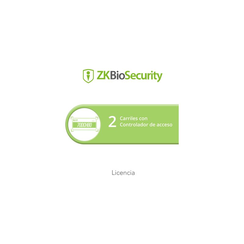 Licencia para ZKBiosecurity para modulo de estacionamiento de 2 carriles utilizando controlador de acceso