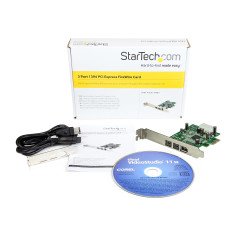 Adaptador Tarjeta FireWire PCI-Express PCI-e StarTech.com PEX1394B3 - PCIe, Firewire 800 / 400, 800 Mbit/s, Alámbrico