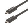 Cable StarTech.com A40G2MB-TB4-CABLE, Masculino, Masculino, 2 m, Negro, Níquel, 40 Gbit/s