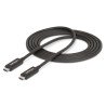 Cable StarTech.com A40G2MB-TB4-CABLE, Masculino, Masculino, 2 m, Negro, Níquel, 40 Gbit/s
