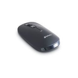 Mouse optico inalambrico recargable para multiples dispositivos Negro