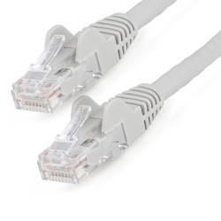 Cable de 15m CAT6 Ethernet - LSZH - Cable de Red RJ45 UTP de 10Gb 650MHz - PoE de 100W - sin Enganche ETL - Gris - 10Gbit s - Ca