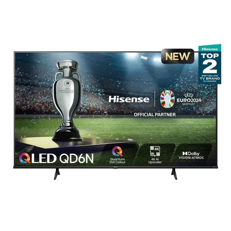 Smart TV Hisense 65QD6QV, 165.1 cm (65"), 3840 x 2160 Pixeles, QLED, Wifi, Negro Smart TV Hisense 65QD6QV, 165.1 cm (65"), 3840 x 2160 Pixeles, QLED, Wifi, Negro