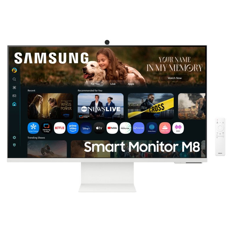 Monitor Samsung M80F, 81.3 cm (32"), 3840 x 2160 Pixeles, 4K Ultra HD, LCD, 4 ms, Blanco
