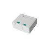 Caja de pared de 2 puertos sin Jack
