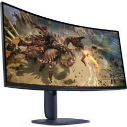 Monitor gamer Alienware AW3425DWM, 86.4 cm (34"), 3440 x 1440 Pixeles, Wide Quad HD, LCD, 4 ms, Negro, Azul