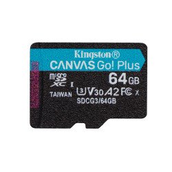 MICRO SDXC MEMORIA KINGSTON 64GB CANVAS GO PLUS A2 U3 V30 CARD